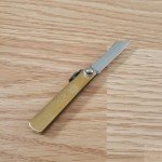 Higonokami Folder Folding Knife 1.5" SK5 Carbon Steel Blade Brass Handle O01BS