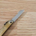 Higonokami Folder Folding Knife 1.5" SK5 Carbon Steel Blade Brass Handle O01BS