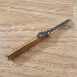 Higonokami Folder Folding Knife 1.5" SK5 Carbon Steel Blade Brass Handle O01BS