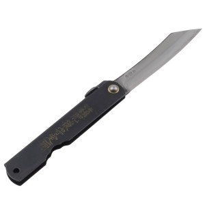 Higonokami No 7 Triple Layered SK Black Folder Knife Carbon Steel Blade