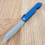 Higonokami Folding Knife 2.87" Blue Paper Steel Japanese Blade Stainless Handle