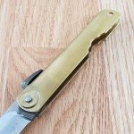 Higonokami Folding Knife 3" Japanese Style Blue Paper Steel Blade Brass Handle