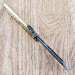 Higonokami Folding Knife 3" Japanese Style Blue Paper Steel Blade Brass Handle
