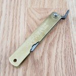 Higonokami Folding Knife 3" Japanese Style Blue Paper Steel Blade Brass Handle