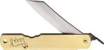 Higonokami Warikomi Rabbit Brass Folding Blue Paper Steel Pocket Knife ZOD12