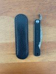 2.9" Navaja Higonokami Pocket Knife Falcata Blade 79-Layers Damascus with Sheath