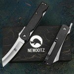 NEWOOTZ Higonokami Folding Knife Carbon Fiber Handle D2 Blade - Beautiful Knife