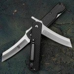 NEWOOTZ Higonokami Folding Knife Carbon Fiber Handle D2 Blade - Beautiful Knife