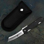 NEWOOTZ Higonokami Folding Knife Carbon Fiber Handle D2 Blade - Beautiful Knife