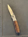 Mcusta Seki Japan Shinra Mixture VG-10 Bolster Ironwood Pocket Knife Used