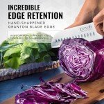 Cutluxe Santoku Knife – 7" Chopping Knife, Vegetable Knife – Forged High Carbon German Steel – Sheath Included – Full Tang & Razor Sharp – Ergonomic Handle Design – Artisan Series