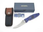 Mcusta Seki Japan MC-186D Masamune Blue & VG-10 Damascus Folding Knife No Clip