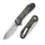 CIVIVI Elementum II Pocket Folding Knife, 2.96" Damascus Blade Knife with Deep Carry Pocket Clip for EDC Camping Hiking Hunting C18062P-10