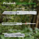 KATSU Handmade Bamboo Damascus Steel Folding Knife