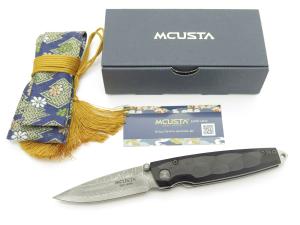 Mcusta Seki Japan Tsuchi MC-79DP Black Wood VG-10 Damascus Folding Pocket Knife