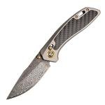 sosoin VG10 Sandwich Damascus Blade folding knife,Pocket clip suitable for outdoor, camping, tactics and survival