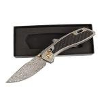 sosoin VG10 Sandwich Damascus Blade folding knife,Pocket clip suitable for outdoor, camping, tactics and survival