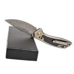 sosoin VG10 Sandwich Damascus Blade folding knife,Pocket clip suitable for outdoor, camping, tactics and survival