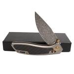 sosoin VG10 Sandwich Damascus Blade folding knife,Pocket clip suitable for outdoor, camping, tactics and survival