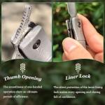 KATSU Handmade Bamboo Damascus Steel Folding Knife