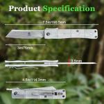 KATSU Handmade Bamboo Damascus Steel Folding Knife