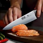 HOSHANHO Chef Knife 8 Inch, Japanese High Carbon Steel Kitchen Knife Ultra Sharp Cooking Knife, Professional Chef's Knife with Ergonomic Red Sandalawood Handle