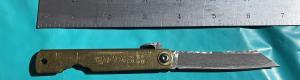 HIGONOKAMI Damascus Blade Folding Japanese Knife