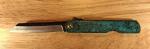 Nagao Higonokami Koriwa Friction Folder Turquoise Brass 2/8" Shirogami Blade