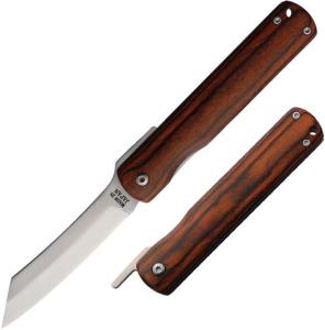 Higonokami Folding Knife 3" Satin Finish VG-10 Steel Blade Black Wood Handle