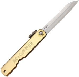 Higonokami Folder Folding Knife 3" Japanese Style Paper Steel Blade Brass Handle