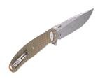CRKT Butte Folding Pocket Knife: Everyday Carry, Plain Edge D2 Blade, Deadbolt Lock, IKBS Ball Bearings w/Deep Carry Pocket Clip 2471, OD green