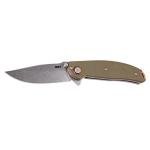 CRKT Butte Folding Pocket Knife: Everyday Carry, Plain Edge D2 Blade, Deadbolt Lock, IKBS Ball Bearings w/Deep Carry Pocket Clip 2471, OD green