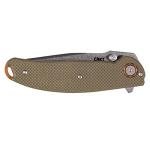 CRKT Butte Folding Pocket Knife: Everyday Carry, Plain Edge D2 Blade, Deadbolt Lock, IKBS Ball Bearings w/Deep Carry Pocket Clip 2471, OD green