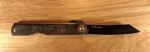 Japanese Higonokami  Folding Knife Stainless Steel Handle Black Coated Blade 