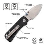 CIVIVI Baby Banter Pocket Folding Knife for EDC, 2.34" Blade Small Knife with Titanium Thumb Stud Opener C19068S-1
