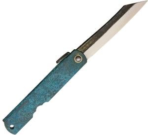 Higonokami Knives Koriwa Turquoise Folding Pocket Knife Steel Blade GO153