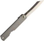 Higonokami No 9 Folding Knife 3" Blue Paper Steel Blade Gray Iron Handle OC9B