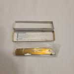 Higonokami Folding Knife 3" White Paper Steel Tanto Blade Brass Handle NIB