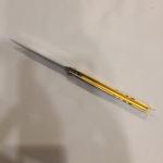 Higonokami Folding Knife 3" White Paper Steel Tanto Blade Brass Handle NIB