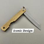 Higonokami Style Pocket Knife -Steel/Brass-USA SELLER-SHIPS FAST