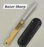 Higonokami Style Pocket Knife -Steel/Brass-USA SELLER-SHIPS FAST