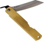 Higonokami Warikomi Folder Folding Knife 3.¼ Blue Paper Steel Blade Brass Handle