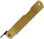 Higonokami Warikomi Folder Folding Knife 3.¼ Blue Paper Steel Blade Brass Handle