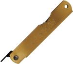 Higonokami Warikomi Folder Folding Knife 3.¼ Blue Paper Steel Blade Brass Handle