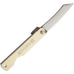 Higonokami No 3 Silver Folder Pocket Knife 2.63" SK5 Carbon Steel Blade