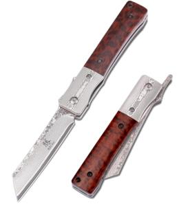 Katsu Handmade Damascus Steel Folding Pocket Knife