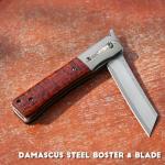 Katsu Handmade Damascus Steel Folding Pocket Knife