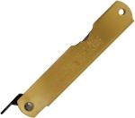 Higonokami Warikomi Folder Folding Knife 3.¼ Blue Paper Steel Blade Brass Handle