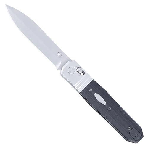 CRKT Redemption Everyday Carry Folding Knife: Spear Point with CPM MagnaCut Steel Blade, G10 Handle and Stainless Steel Bolster, Ambidextrous Crossbar Lock, K560KXP