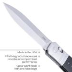 CRKT Redemption Everyday Carry Folding Knife: Spear Point with CPM MagnaCut Steel Blade, G10 Handle and Stainless Steel Bolster, Ambidextrous Crossbar Lock, K560KXP